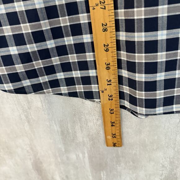 Brooks Brothers Shirt Men’s XXL Blue Plaid Button Front Supima Embroidered Logo - Picture 8 of 12